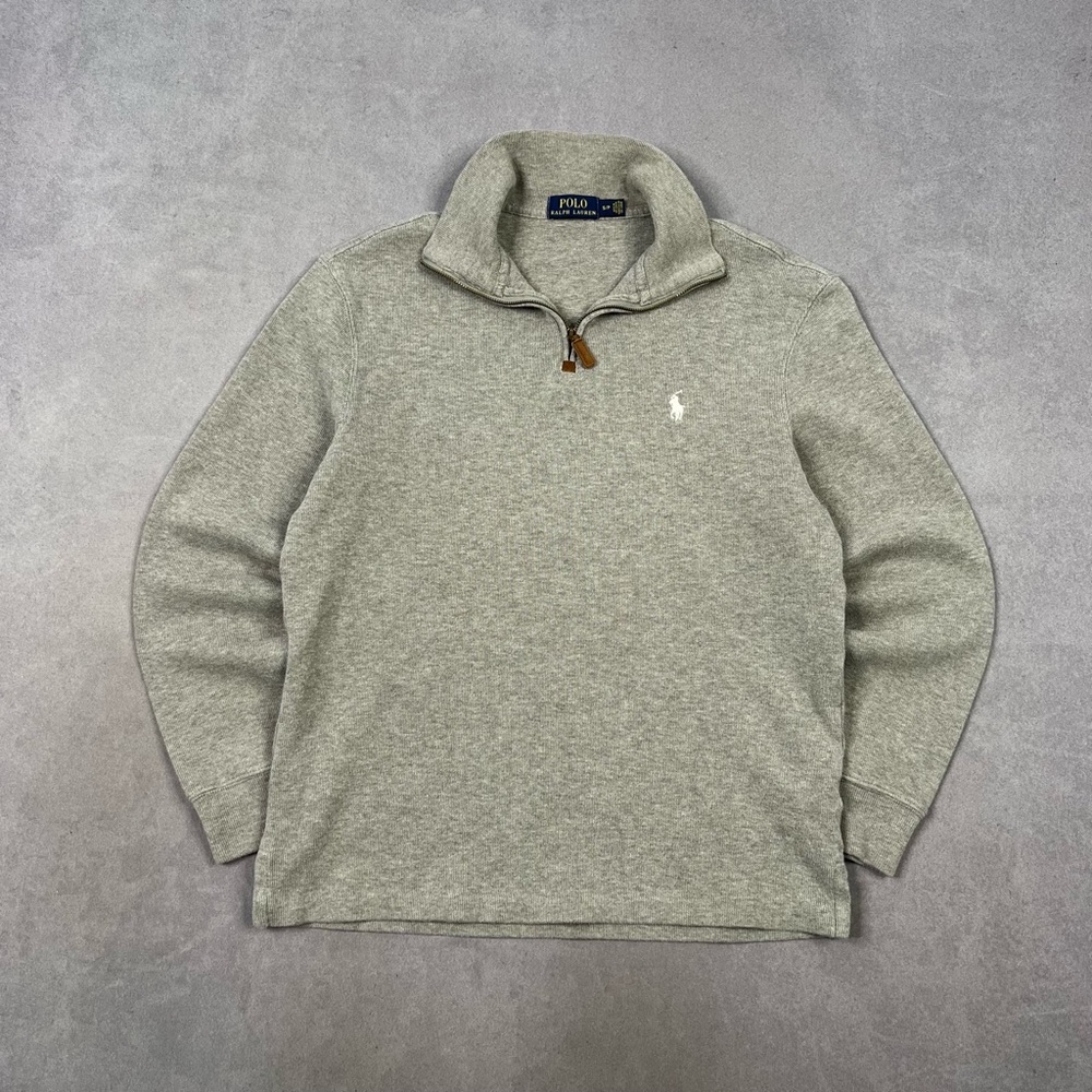 Polo by Ralph Lauren Heather Gray Quarter-Zip Sweatshirt